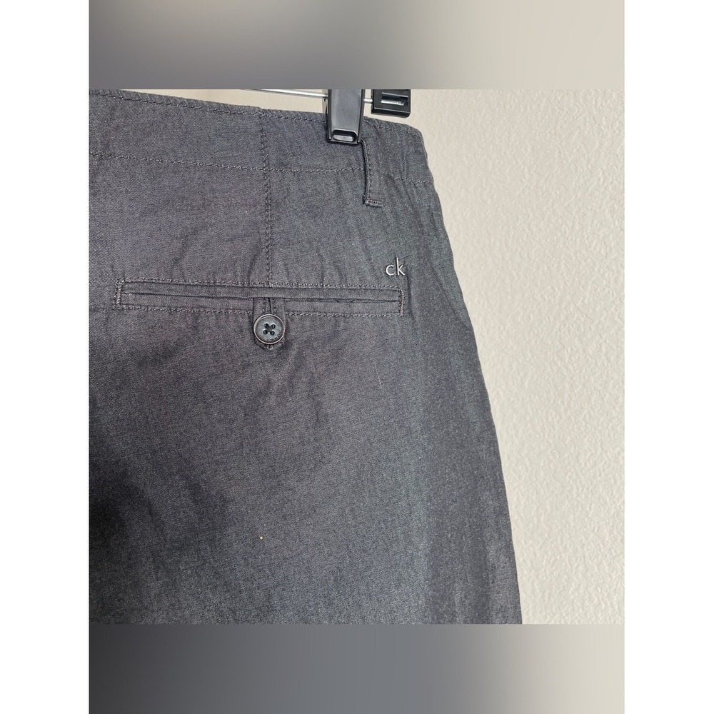 Calvin Klein Men's Charcoal Gray Flat Front Chino Shorts Casual Lightweight 32 - Picture 5 of 5